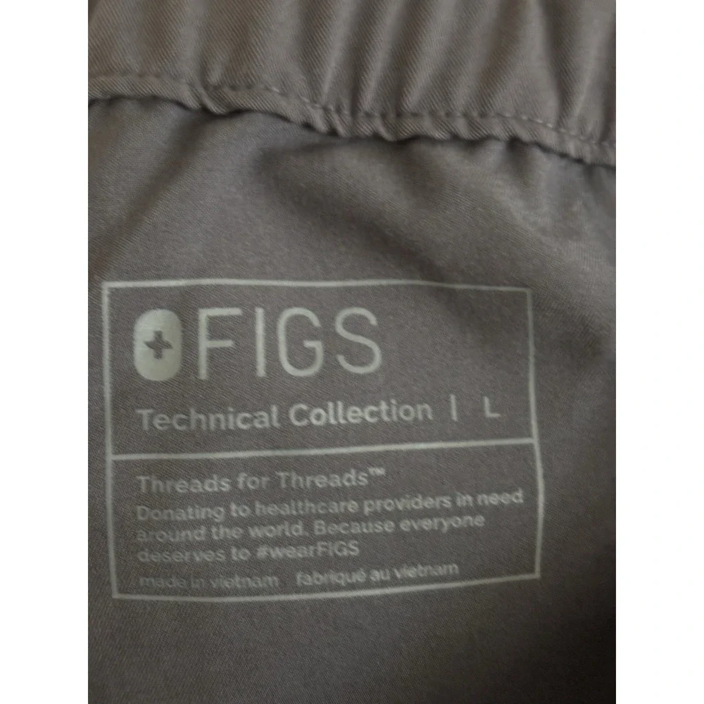 FIGS Mens Large Straight Leg Scrub Pants Charcoal Gray PO 3468